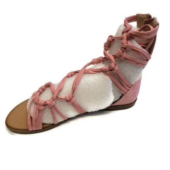 Dream Pairs By Toetos Womens RAIL Open Toe Summer Flat Sandals Pink Size 8 - Picture 5 of 7